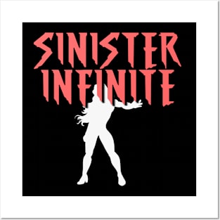 SINISTER INFINITE Female (White Silhouette) Posters and Art